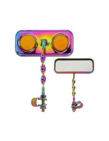 Rectangle Flat Twisted Mirror Oil Slik Amber...